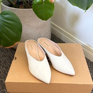 Aldo White Mules